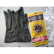 Schwarze Farbe Latex Industrielle Handschuhe (5604)